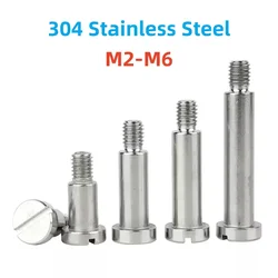 304 Stainless Steel Slotted One-word Bearing Bolt M2 M2.5 M3 M4 M5 M6 Positioning Shoulder Step Screw Plug Limit Screw Set Screw