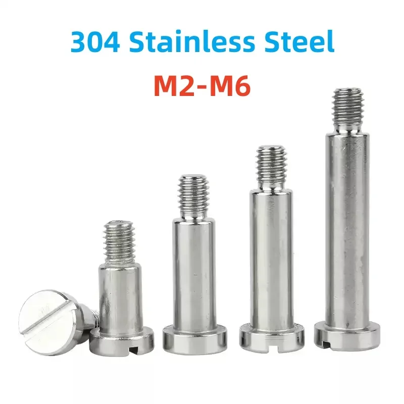 304 Stainless Steel Slotted One-word Bearing Bolt M2 M2.5 M3 M4 M5 M6 Positioning Shoulder Step Screw Plug Limit Screw Set Screw