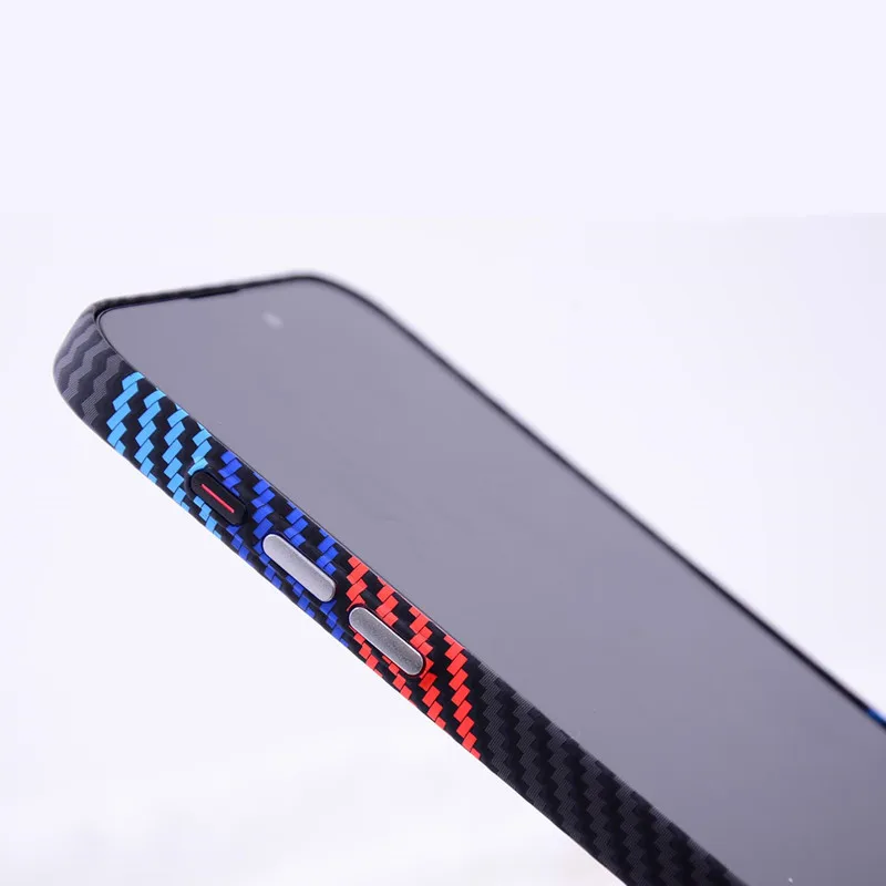 Karbon print pattern Hard Back Case For iPhone 13 14 15 16 Pro Max Magnetic Luxury Hybrid pc+metal Matte Cover