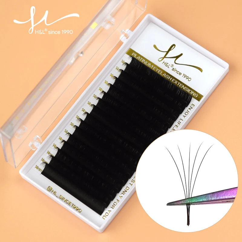 H&L SINCE 1990 16Rows Faux Mink Individual Eyelash Lashes Maquiagem Cilios For Professionals Soft Mink Eyelash Extension