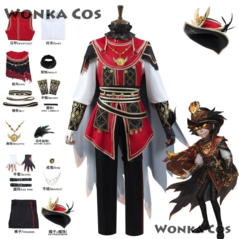 

Game Identity V Norton Campbell Cosplay Costume Prospector Cosplay Suit Hat Party Clothing Adult Men Halloween Carnival Uniforms