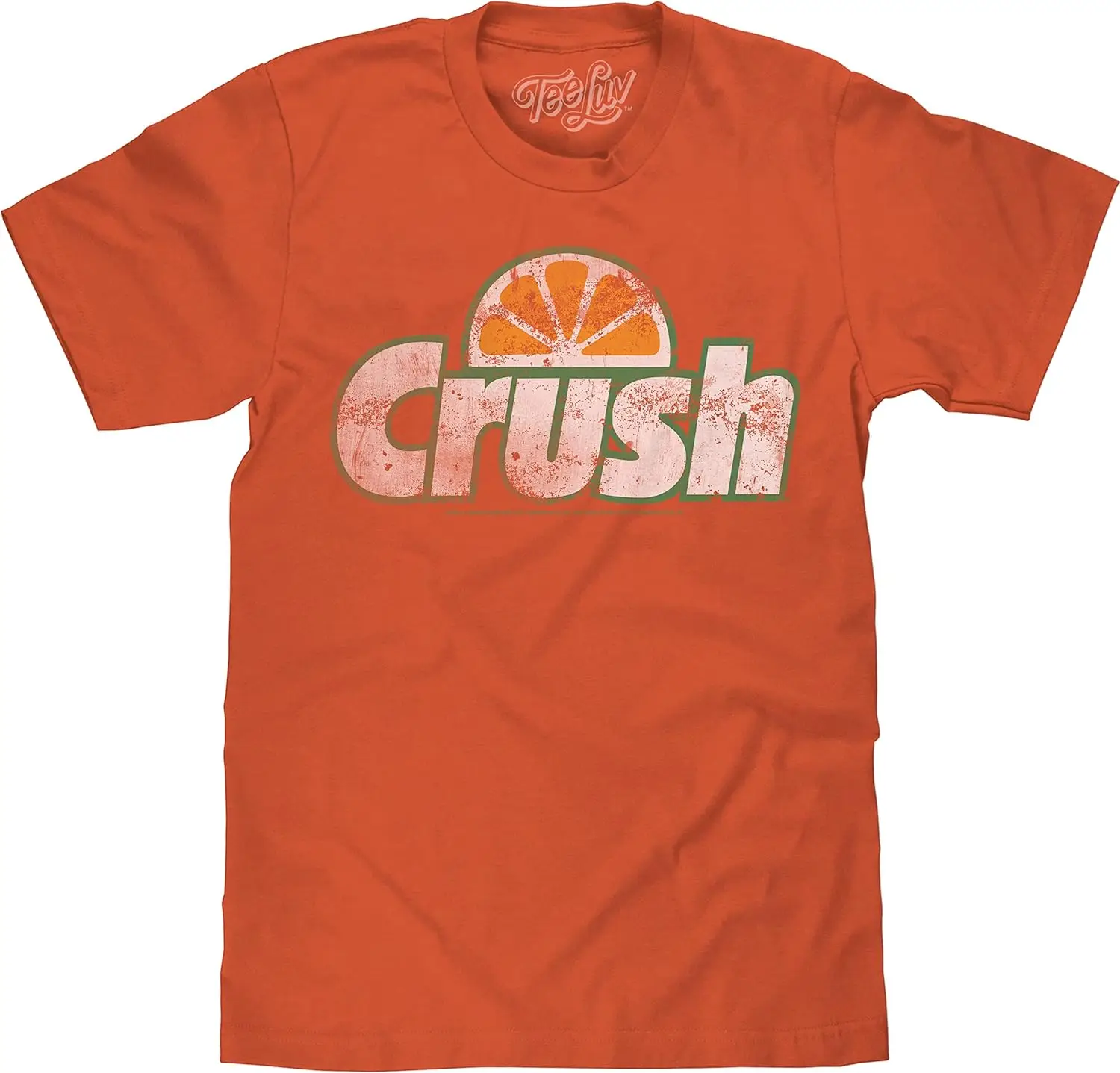 Tee Luv Men\'s Big and Tall Faded Orange Crush Soda Shirt