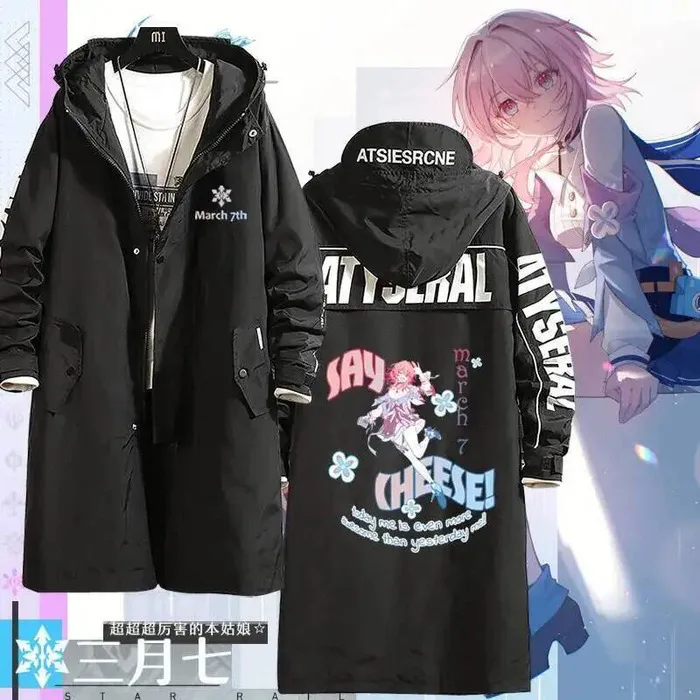 

Honkai: Star Rail 7 марта, игровой костюм для косплея, длинный плащ, куртка, осенне-зимняя модная повседневная крутая ветровка унисекс