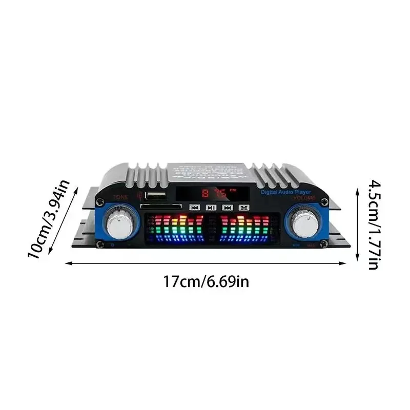 BT-998 Mini Kanaal Home Auto Versterker Kleine Draadloze Hifi Auto Stereo Versterker Krachtige Muziekspeler Met Afstandsbediening