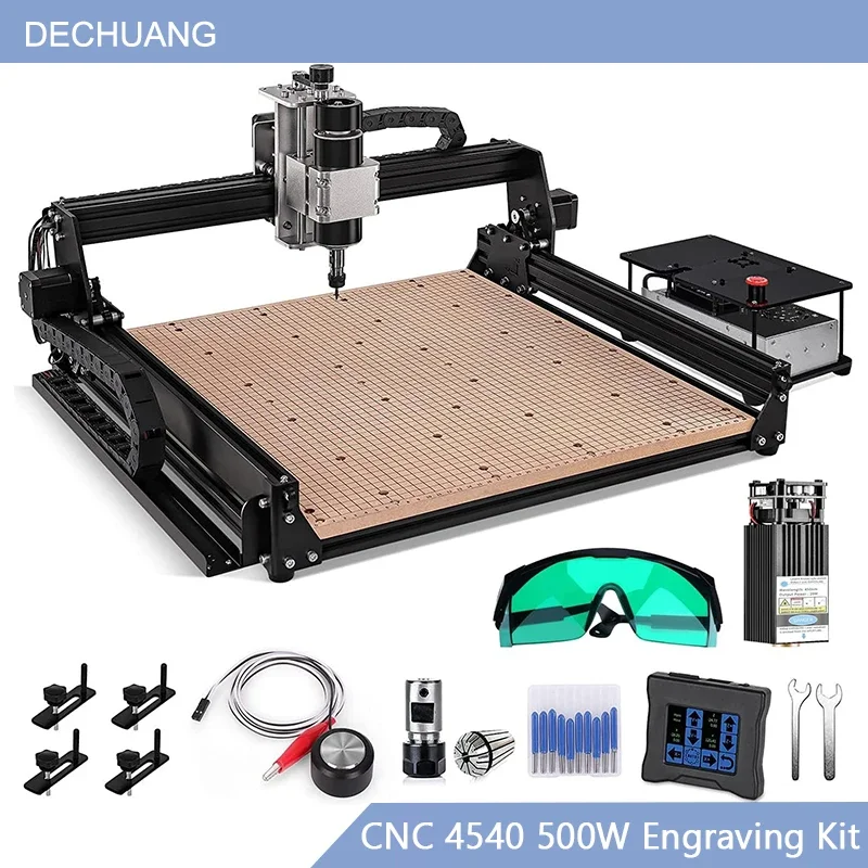 500W Spindle Wood Router CNC 4540 MDF Table 3 Axis Metal Milling Cutting Machine GRBL DIY Milling Wood Acrylic Metal.