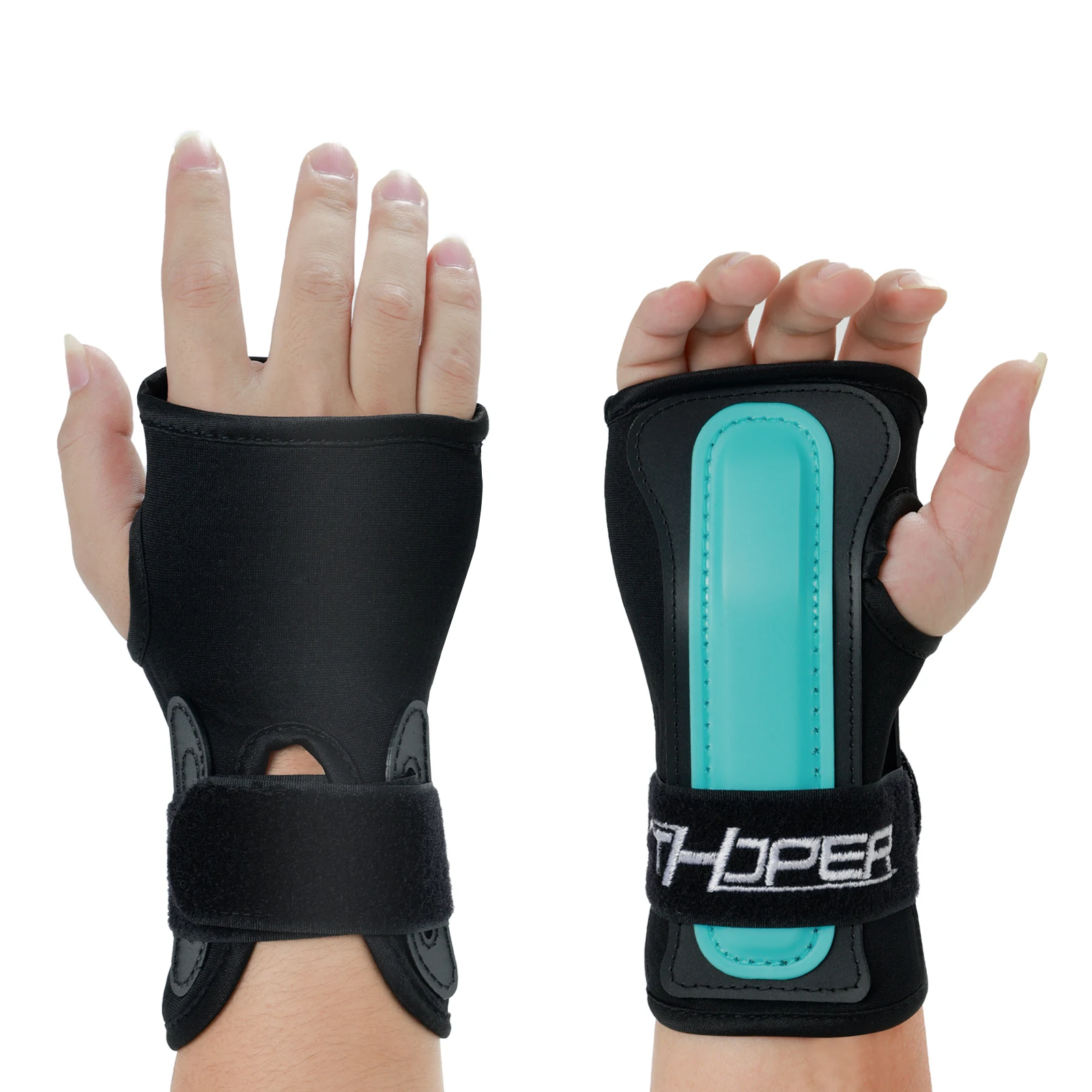 CTHOPER-Protetores de pulso para adultos e crianças, protetor de mão para snowboard, esqui, skate, patins, cinta esportiva para jovens