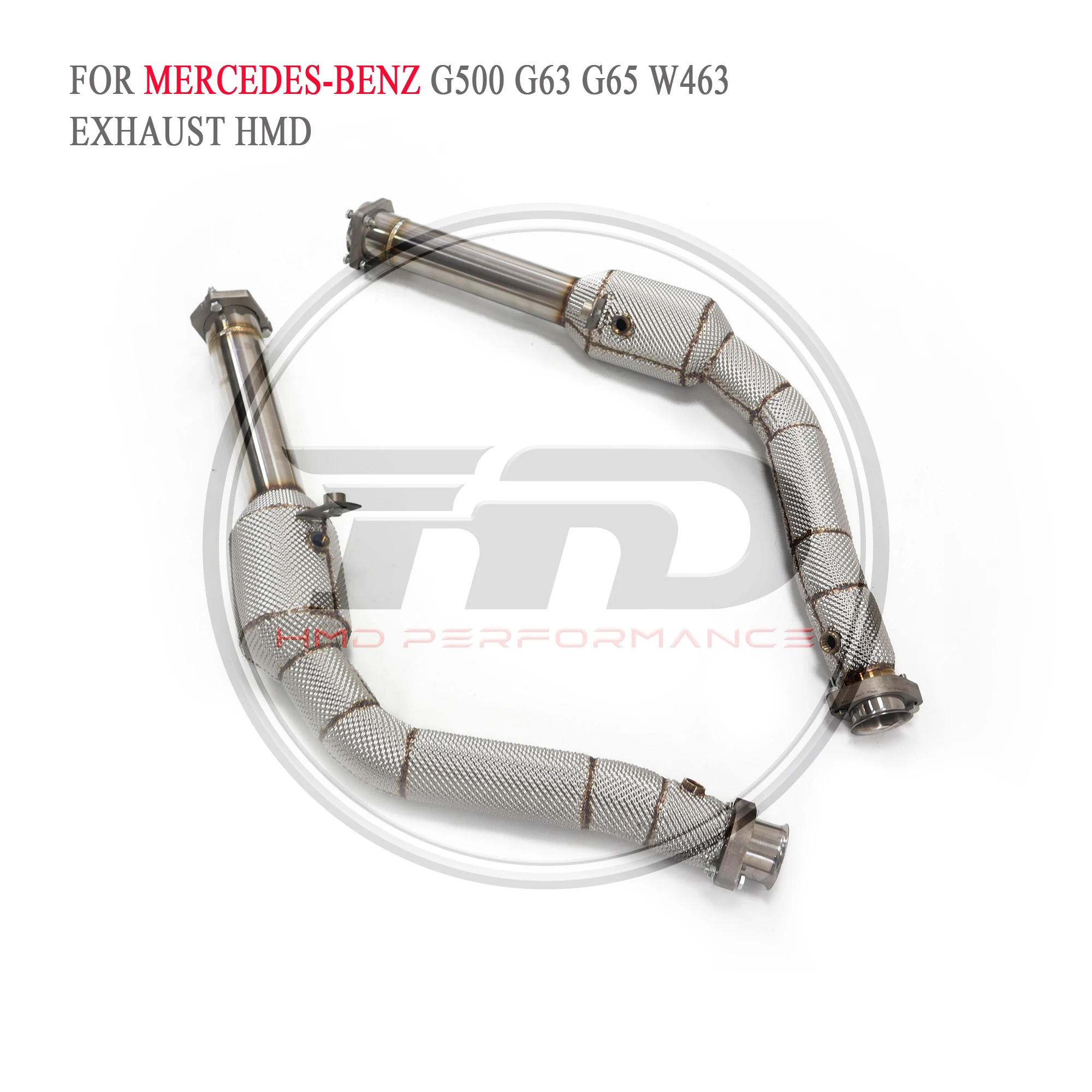 

HMD Exhaust System High Flow Performance Downpipe for Mercedes Benz G500 G63 G65 W463 5.5L With Heat Shield Racing Pipe