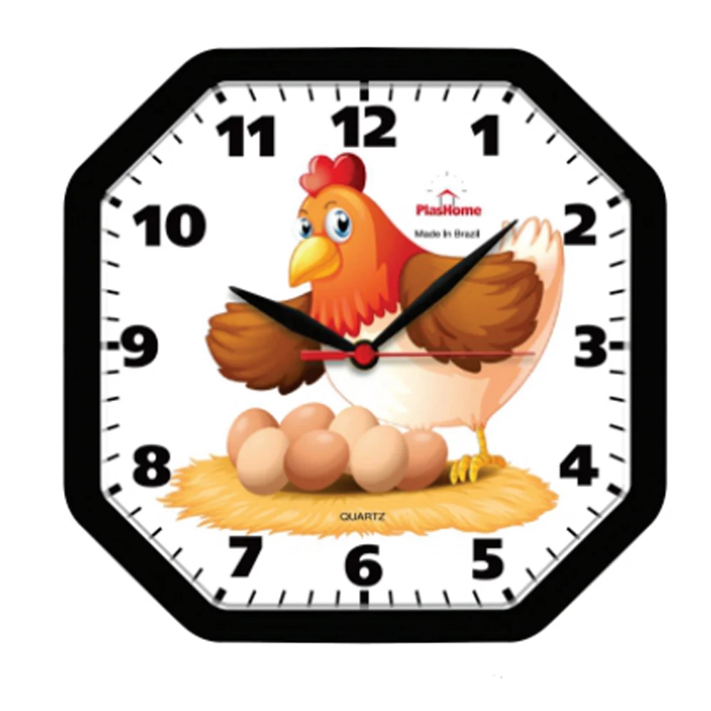 Black Gamma Decorative Chicken Wall Clock