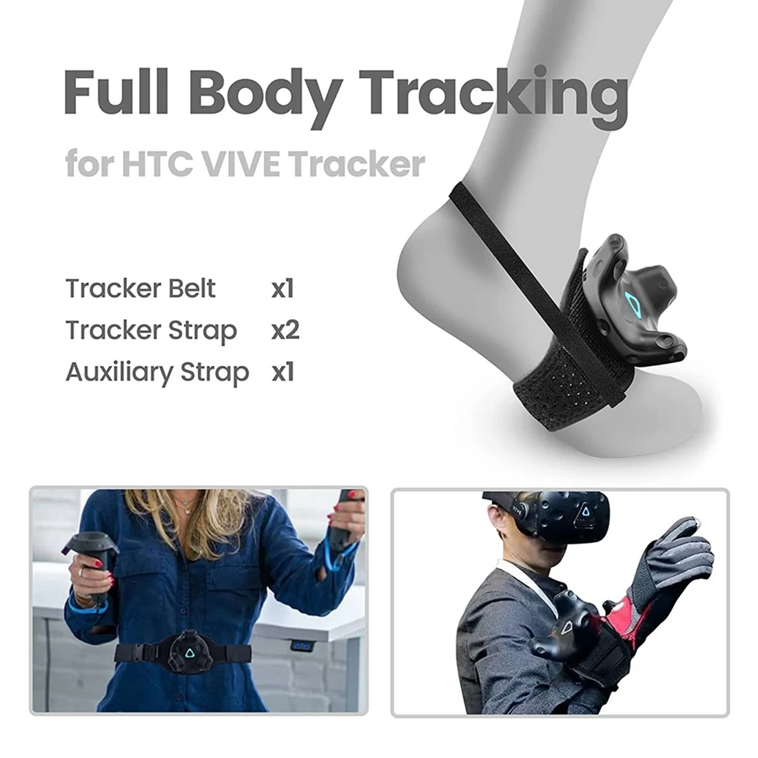 

GZMO Vive Tracker Belt Vive Tracker Straps for HTC Vive System Tracker Pucks,Full Body Tracking Structure and Upgrade
