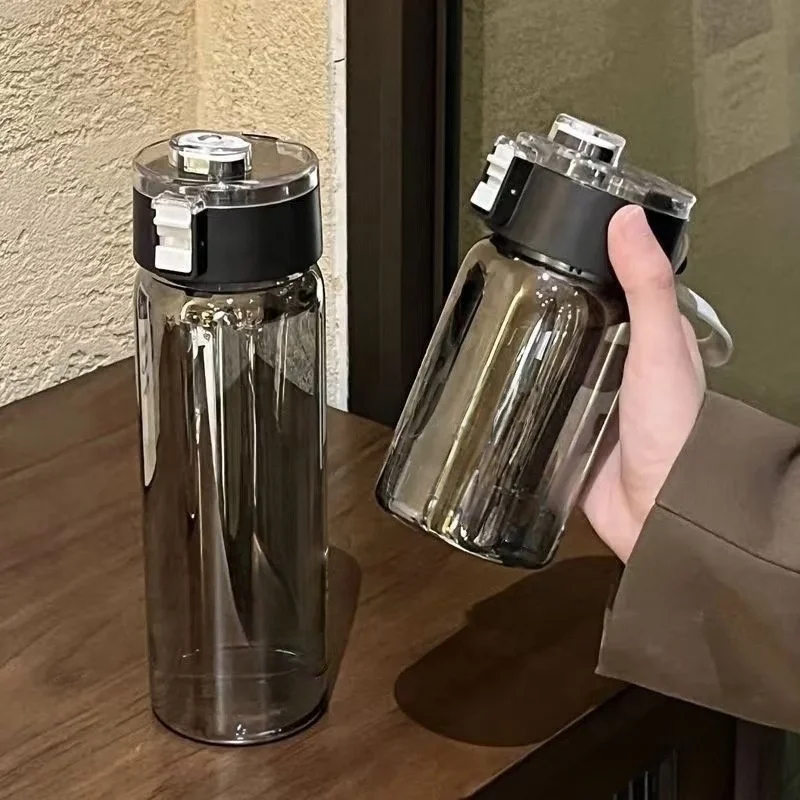 1PCS Sports Transparent Water Bottle 350ml 550ml 800ml Portable Gym Travel Clear Leakproof Drinking Bottle coffee Juice Cup