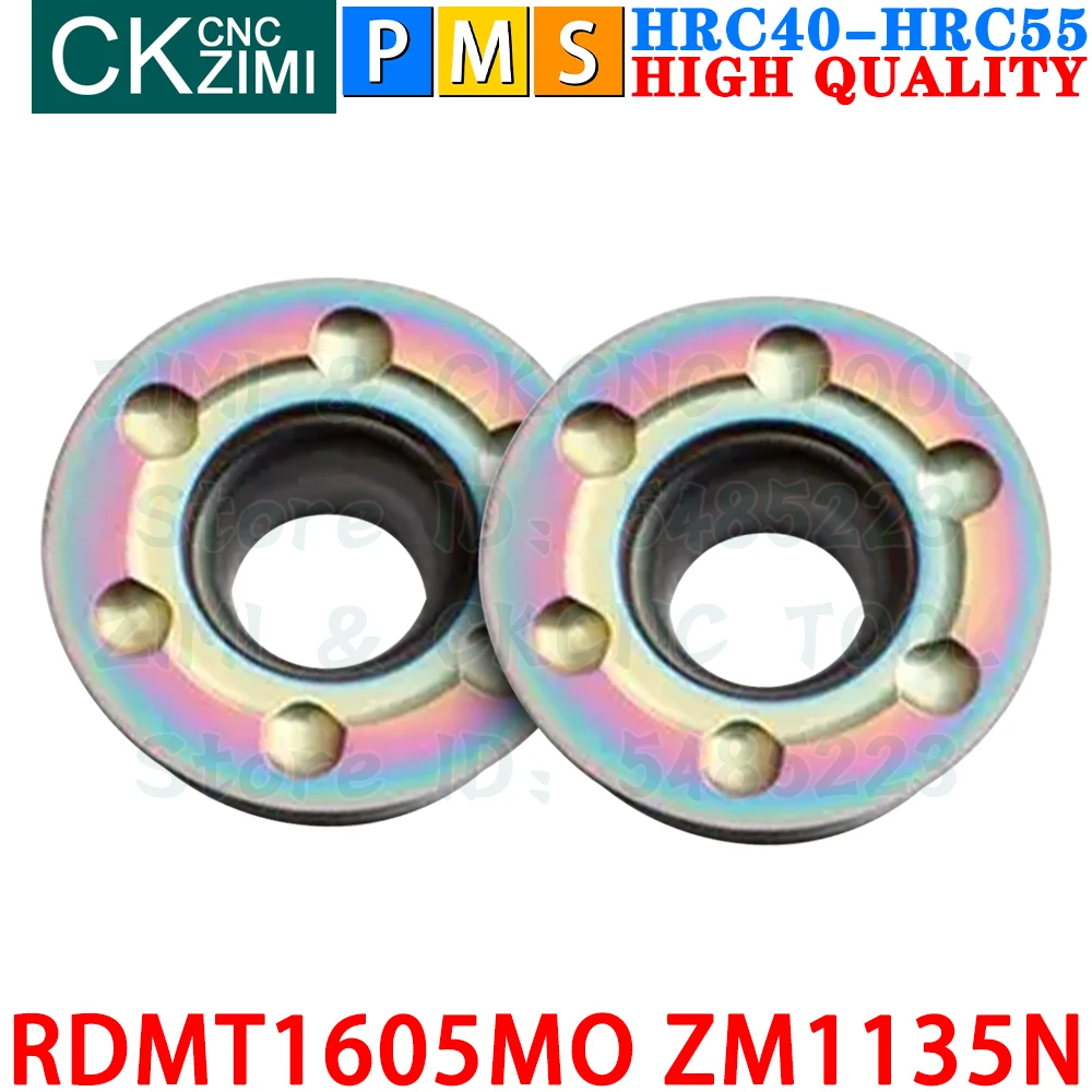 RDMT1605MO ZM1135N RDMT 1605 MO ZM1135N R8 เม็ดมีดคาร์ไบด์เครื่องมือเม็ดมีดกลึงภายนอกเครื่องมือตัดกลึงโลหะ RDMT1605 RDMT 1605MO TRS 8R CNC เครื่องกลเครื่องมือจัดทำดัชนี