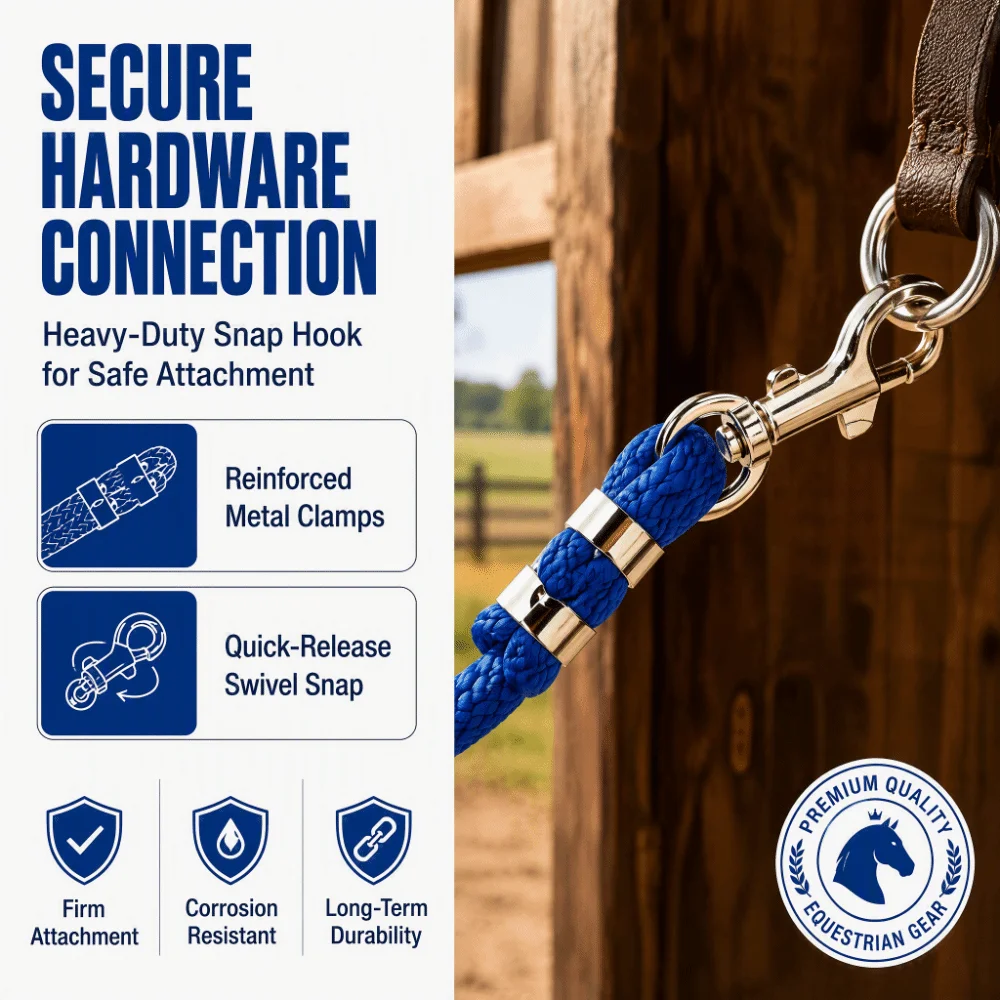 PP Horse Lunge Line High Tensile Thickened Rope Horse Training Rope Heavy Duty With Snap Hook Horse Lunge Line With Snap