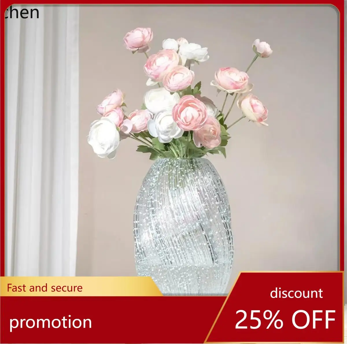 

Hxl glow-in-the-dark glass vase - hydroponic flower arrangement decorative planter