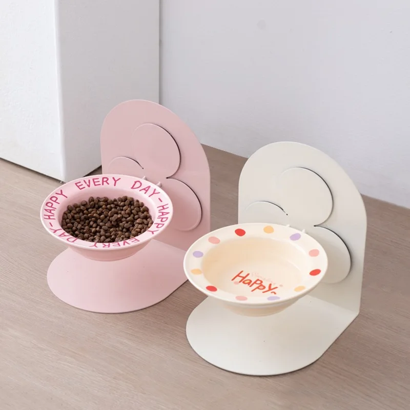 

Pet feeding bowl height increase removable cat water bowl cervical spine friendly pet products
