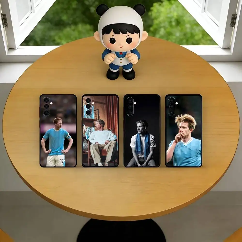 Football Star Kevin De Bruyne Phone Case Black Silicone Soft For Samsung Galaxy A73,A72,A71,A70,A53,A52,A51