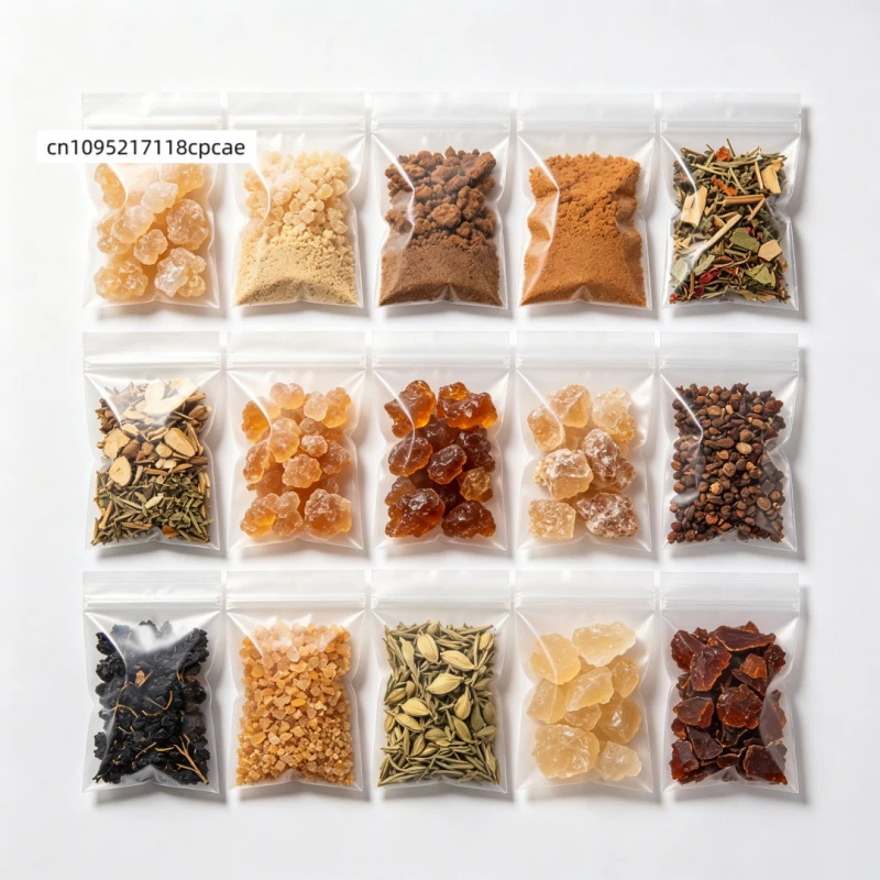 Premium Natural Resin Incense Pack: Frankincense & Myrrh for Stress Relief, Dragon's Blood, Benzoin, Gum Arabic. 100% Pure,