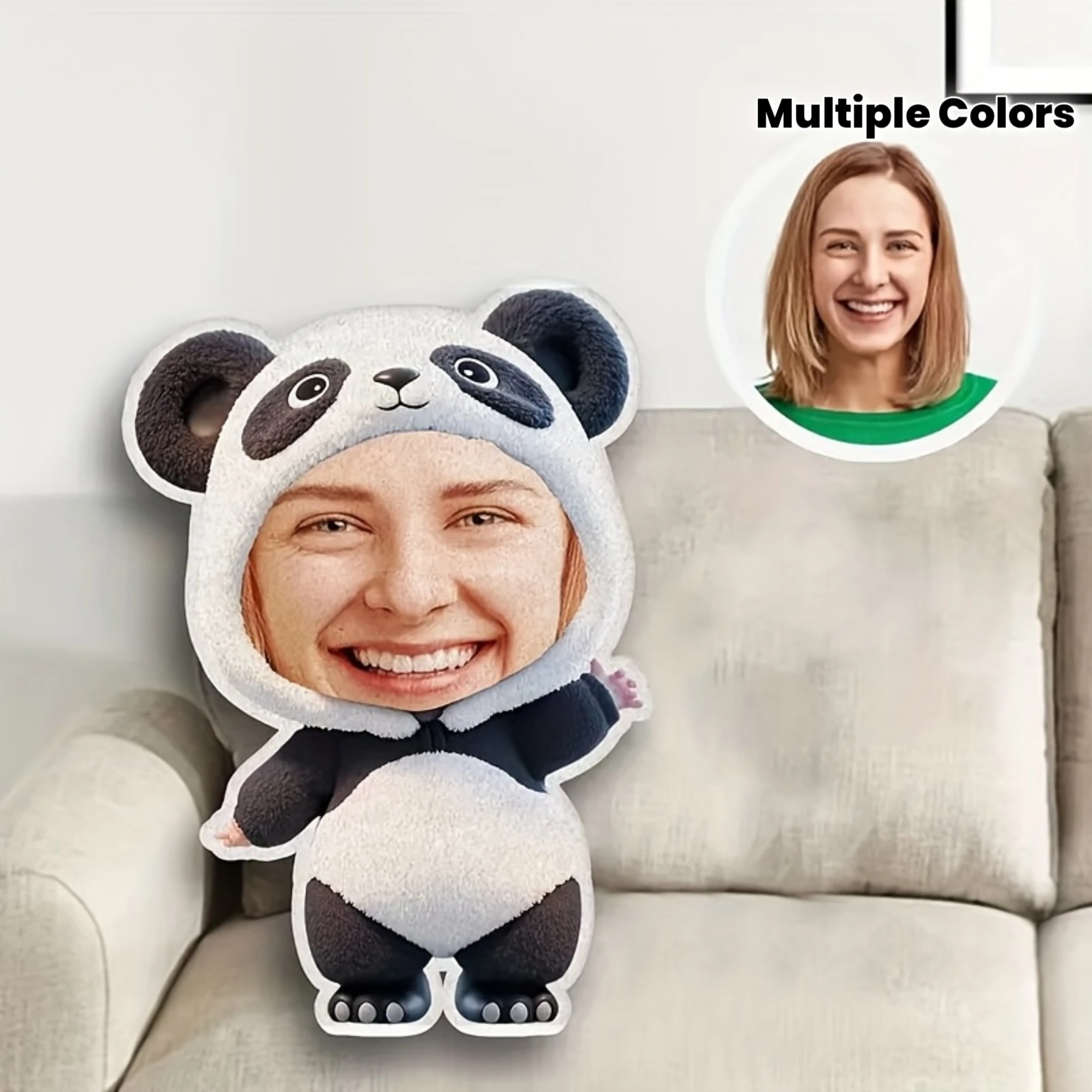 ersonalized Custom Plush Pillow- Double-Sided Soft Huggable Cushion, Supports Custom Face and Name, Photo/Text Printing, Express