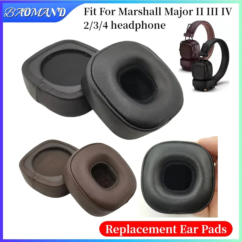 

BAOMAND 1Pair Replacement Earpads Foam Ear Pads for Marshall Major II III IV 2/3/4 Headphones Earmuff/Earphone Sleeve Headset
