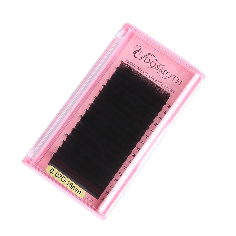 Cílios postiços individuais, 5 bandejas de comprimento 17mm 18mm, extensão de cílios extra longos, naturais
