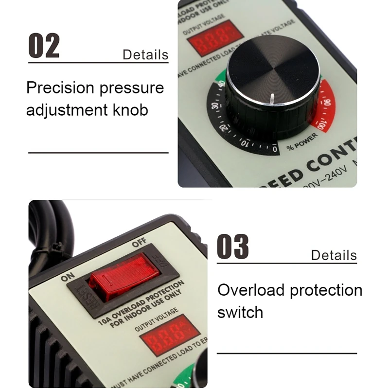 220V 4000W regulator prędkości silnika router elektryczny wentylator wyciągowy szlifierka wiertarka regulator zmiennego napięcia przełącznik