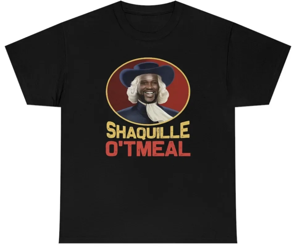 Mens Shaquille O'tmeal T Shirt Funny Shaq O Neal Oatmeal Styled Humor TeeAnime Graphic T-shirts for Men Clothing Women Tees Y2K