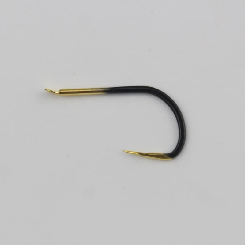 50PCS Fish Hook Fishing Hooks No Barb for Carp Fishing Gear Material de pesca accessories Black Golden New Kanto For Big Object