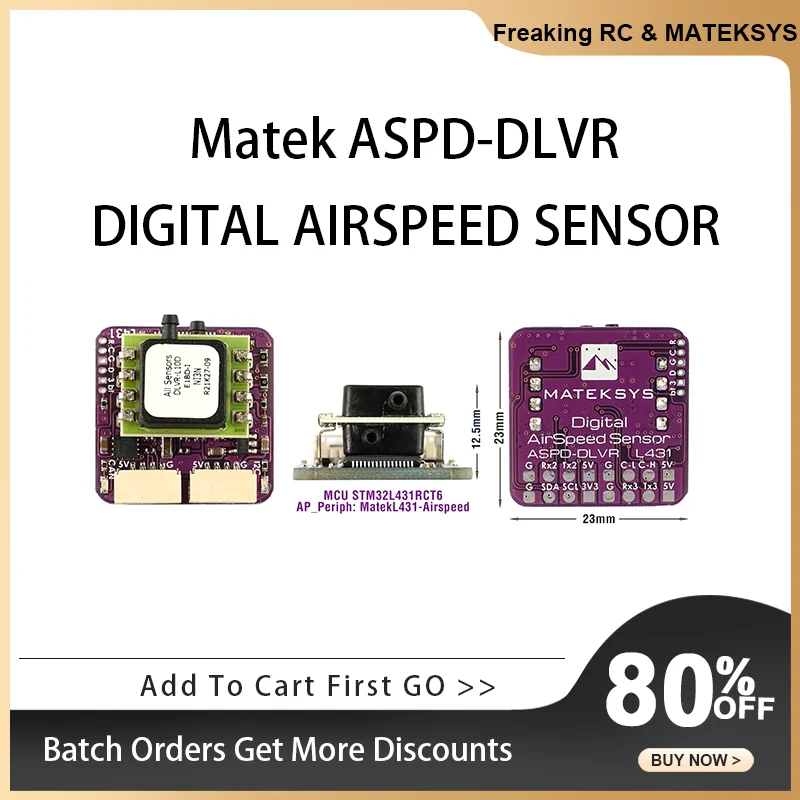 

Matek System Mateksys FLIGHT SPEED SENSOR ASPD-DLVR DIGITAL for RC FPV Racing Drone Frame