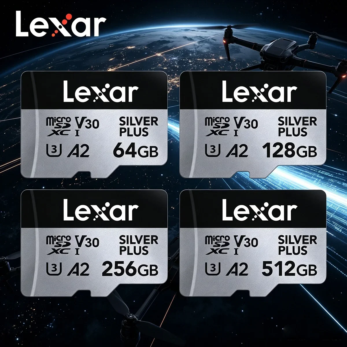 lexar-professional-silver-plus-microsdxc-tfメモリーカード-マイクロsdカード-64gb-128gb-256gb-最大205mb-s-v30-a2-4k対応