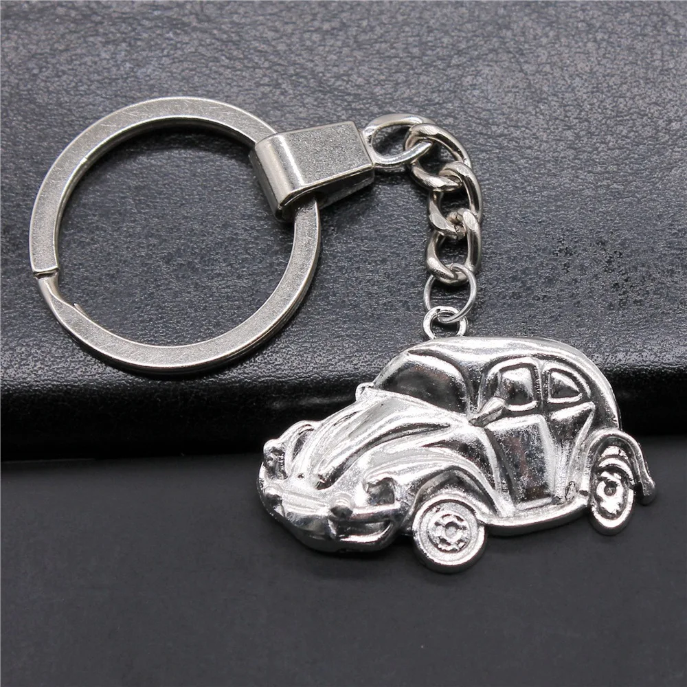 Dropshipping Men Keychain Vintage 2 Colors 39x26mm Car Pendant Souvenirs Gift