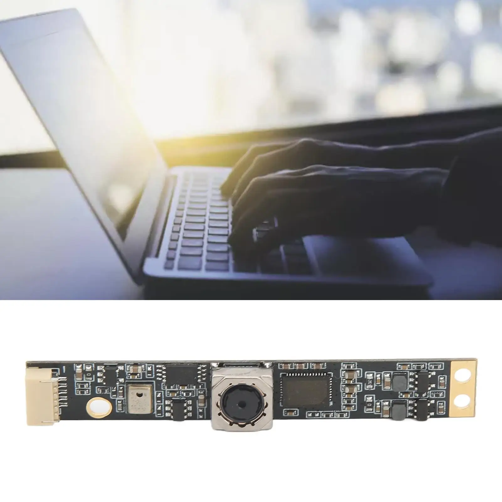 5MP USB Webcam Module with 87° View Angle & Auto Distortion Correction | Integrated Digital Microphone