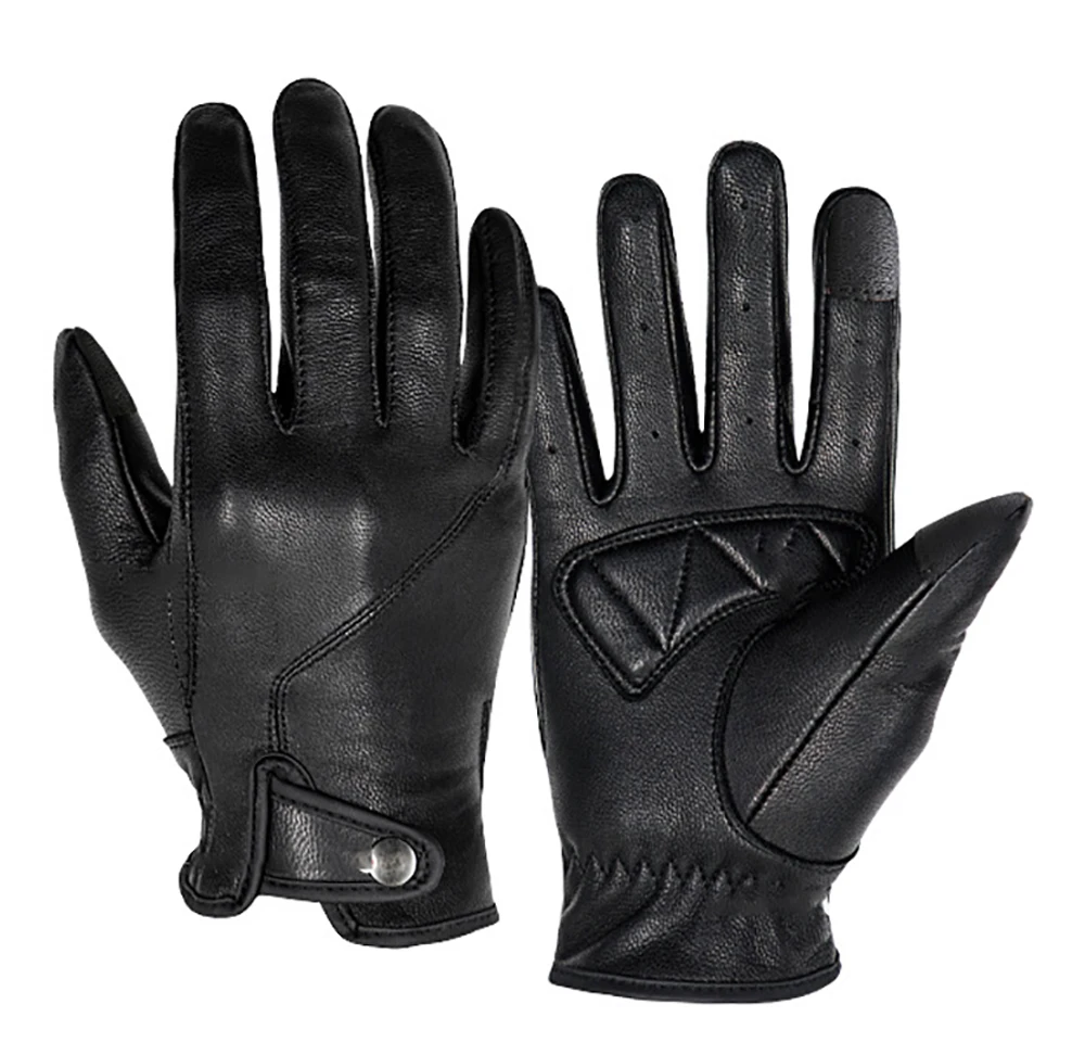 Guantes de moto resistentes al desgaste, impermeables, sujetadores de gancho y bucle, antideslizantes y anticaídas