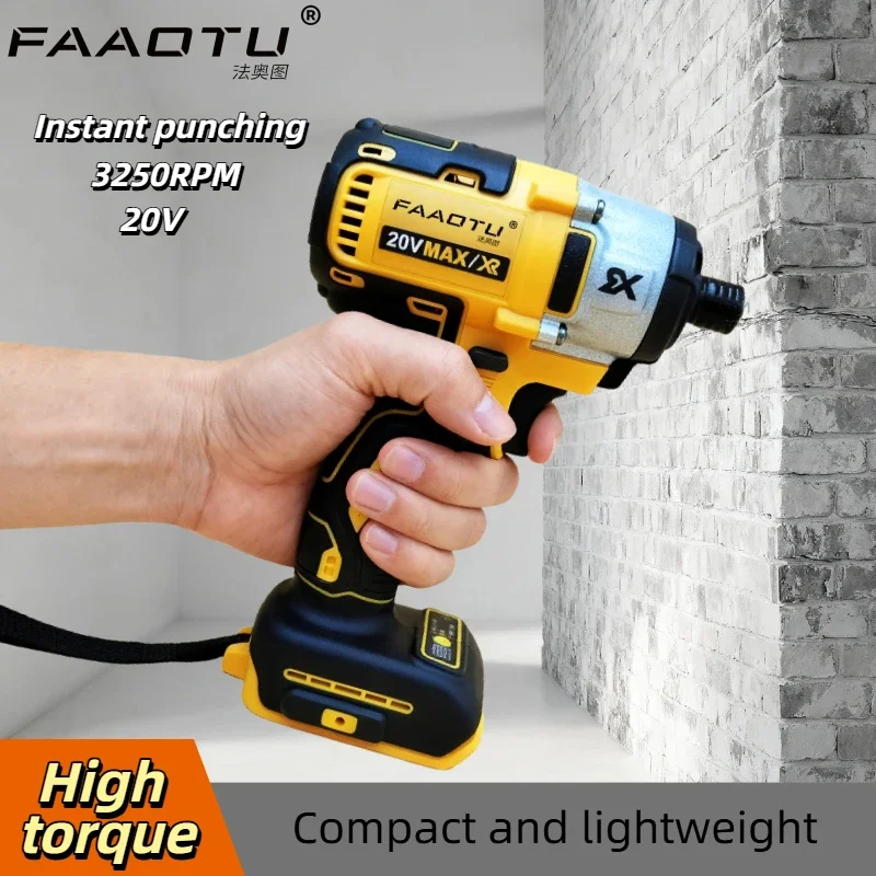 

FAAOTU DCF887 Brushless Electric Impact Driver Cordless Screwdriver Electric Impact Drill Compatible with Dewalt 20V Battery