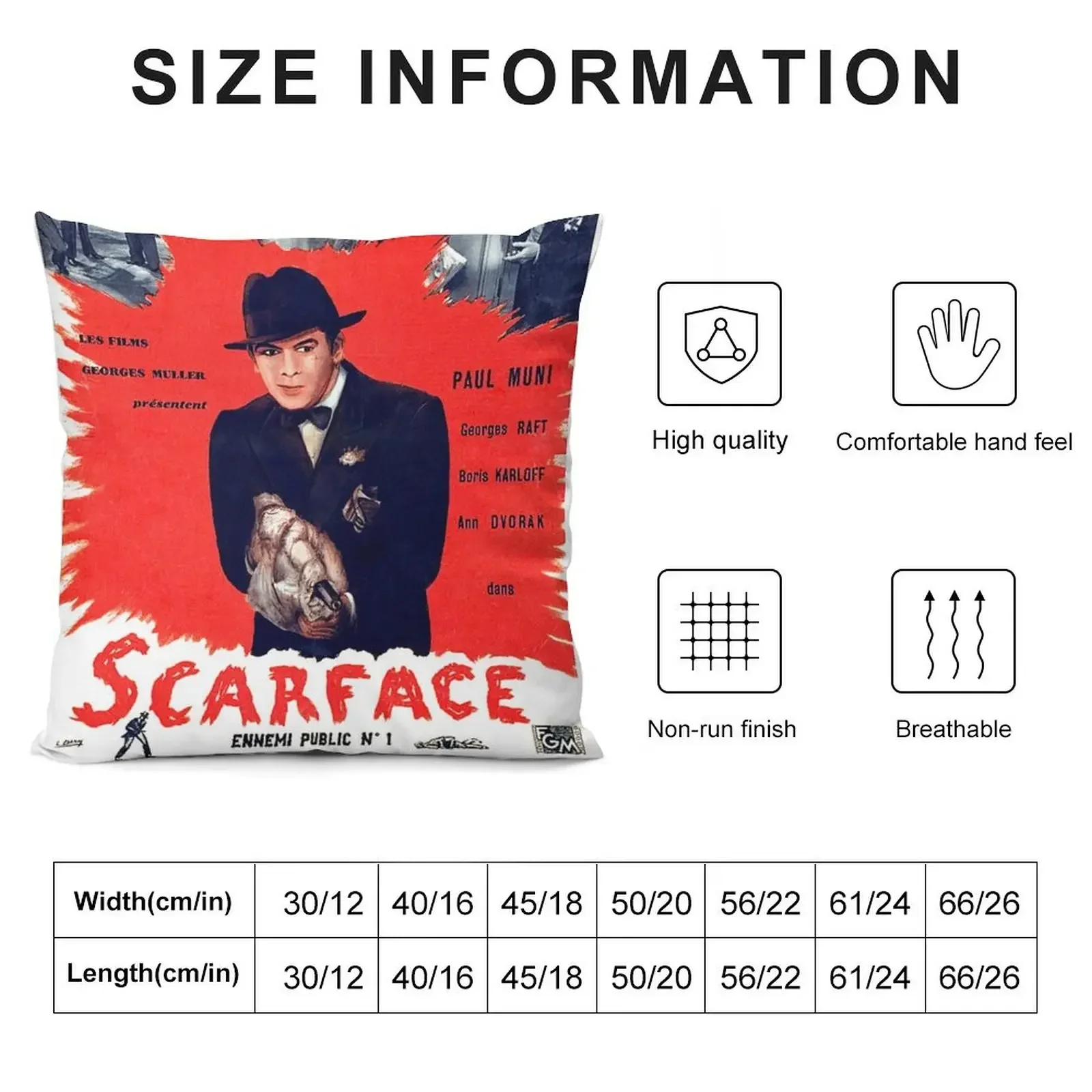 Scarface Throw Pillow Decorative Cushions For Luxury Sofa pillow pillowcase christmas ornaments 2025 pillow