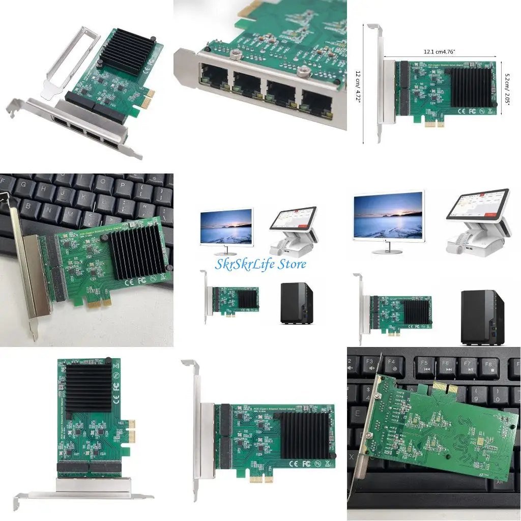 

E65E 4 Порт -гигабитная сетевая карта RTL8111H Гигабитная карта LAN LAN Card Adapter Card 2500 Мбит / с