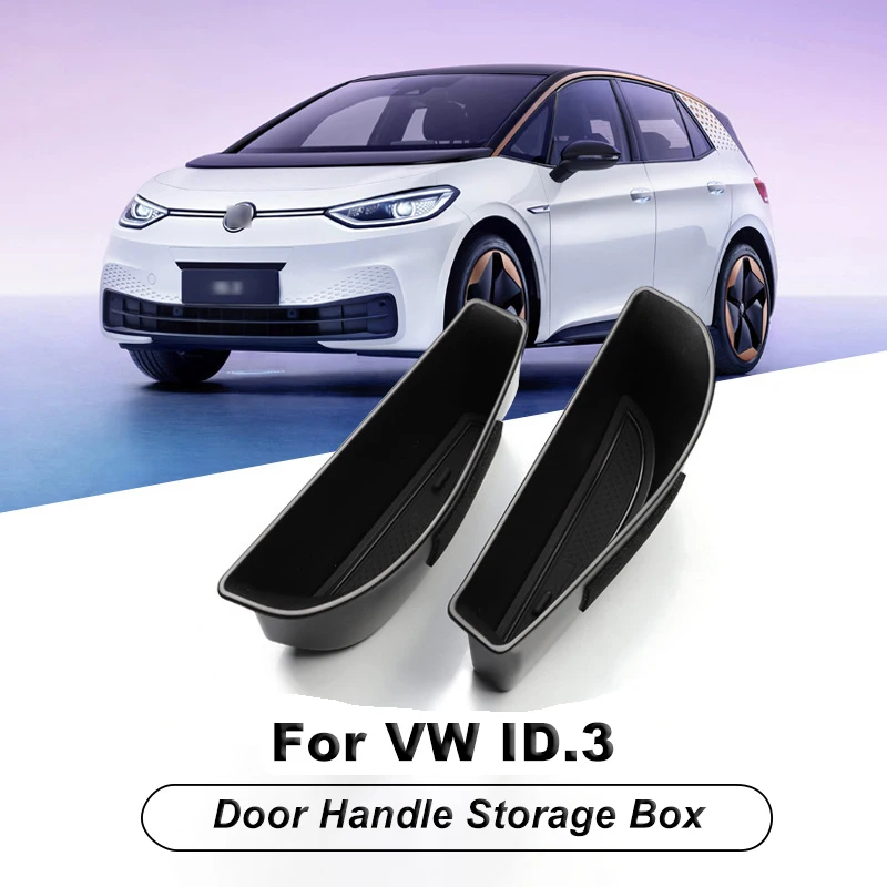 مقبض باب السيارة صندوق تخزين اكسسوارات باب السيارة حامل صينية منظم لفولكس واجن VW ID.4 ID4 ID 4 الملحقات الداخلية #1