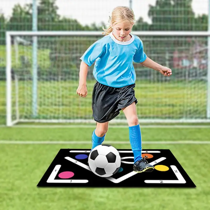 

Football Training Mat 90x60cm Rug Soccer Futbol Voetbal Train Carpet with Kick Trainer Adjustable Aid Hands-Free Solo Practice