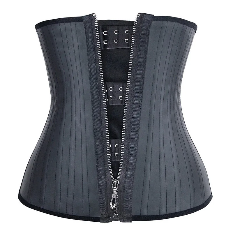 

25 Steel Bone Waist Trainer Stomach Slimming Belt Modeling Straps Corset Latex Tummy Wrap Body Shaper Belly Reducing Sheath