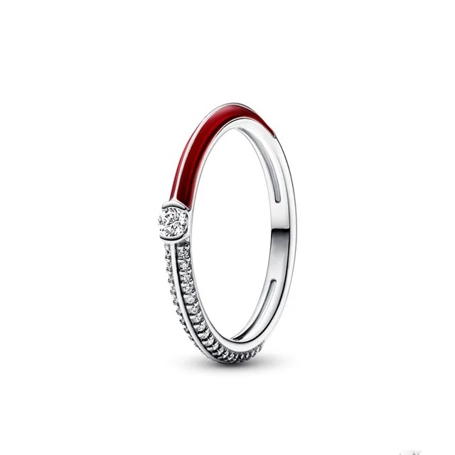 New Sparkling Double Heart Crown Ring Romantic Fashion Jewelry Choose Your Style