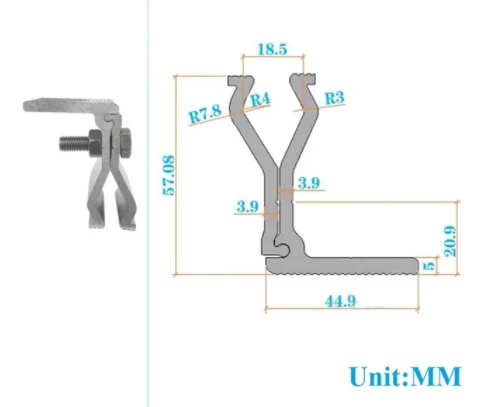 8Pcs Solar Mounting Panel Clamp Aluminum Alloy Clip For Tin Roof