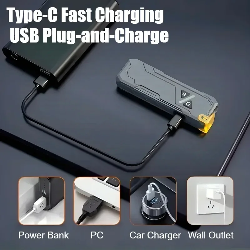 متعدد الألوان التخييم ضوء مرفق مغناطيسي USB قابلة للشحن الألومنيوم البناء الأبيض الأرجواني الضوء الرئيسي 7 ألوان الجانب مصباح