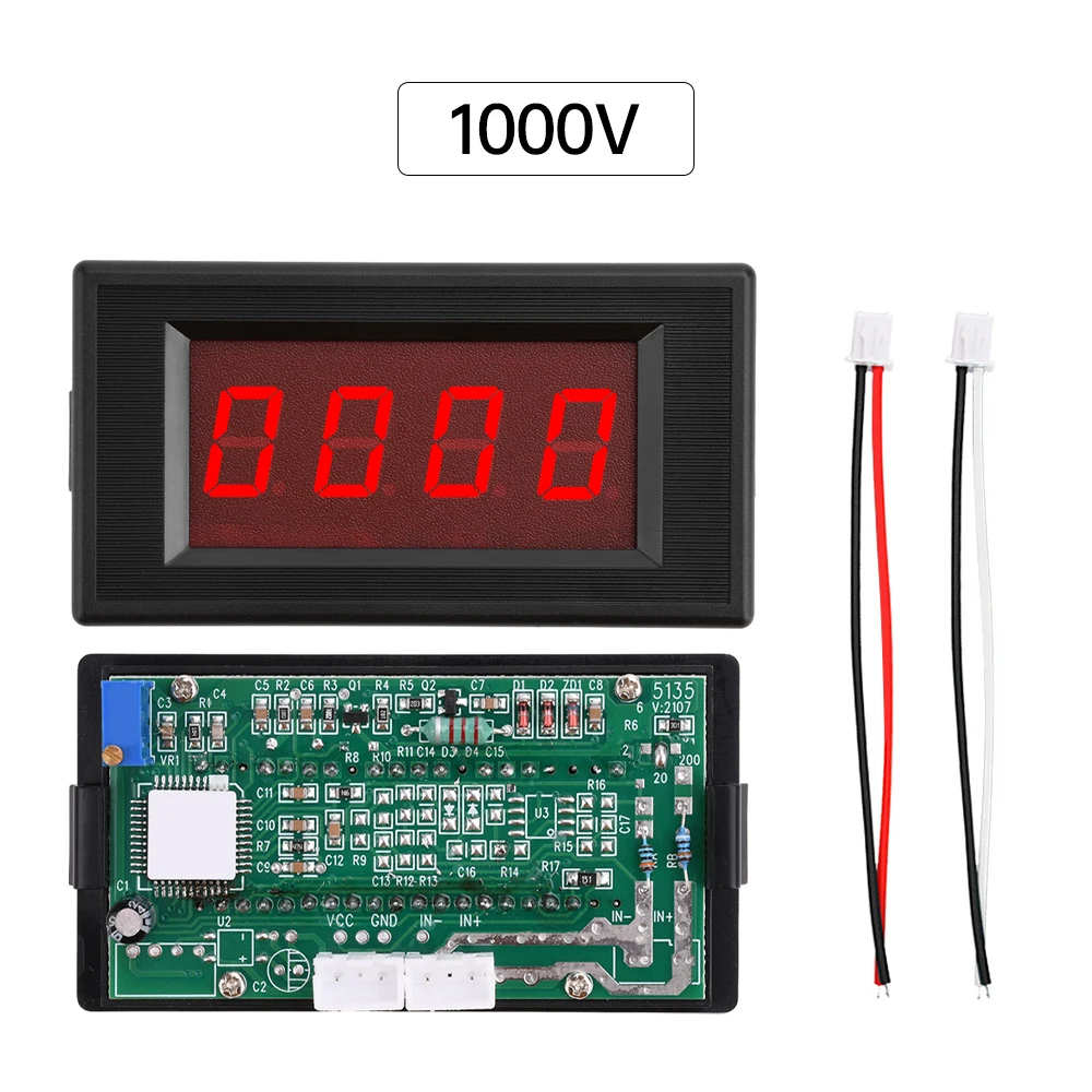 DC200MV-1000V 10A 5135A Digital Voltmeter Ammeter Dual Display Voltage Detector Current Meter Panel Amp Volt Gauge Red Blue LED