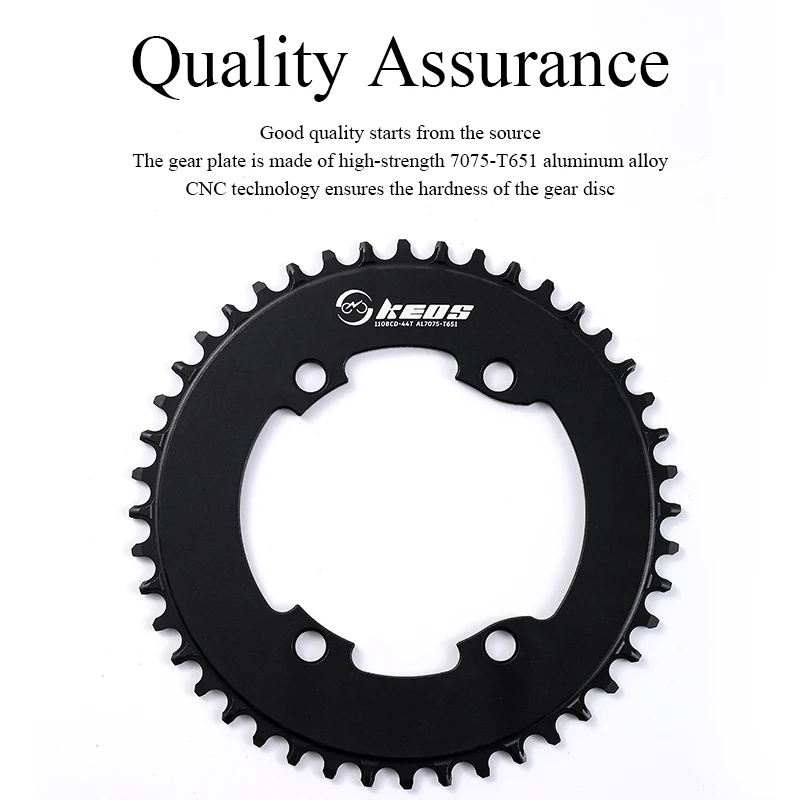 KEOS 110 / 4 BCD 110BCD دراجة الطريق المستديرة سبائك الألومنيوم سلسلة واسعة ضيقة 44T-56T عجلة الدراجة لـ SH R7100/8100/9100 #3