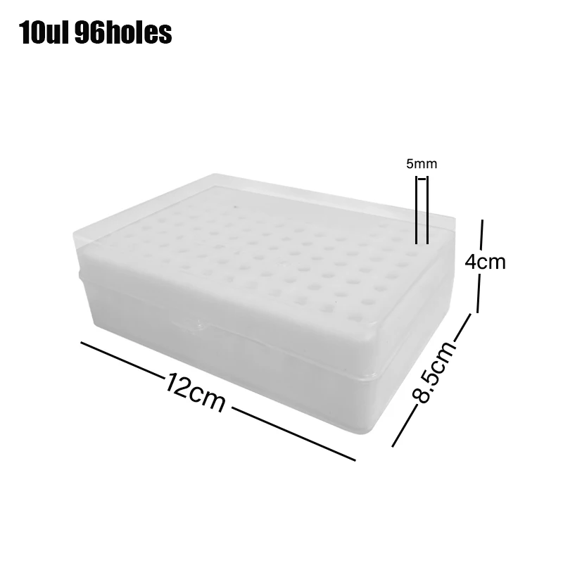 10ul 96holes 1ml 60holes Tip Box Lab Pipette Tip Box Autoclave Reusable Storage Box Laboratory Supplies