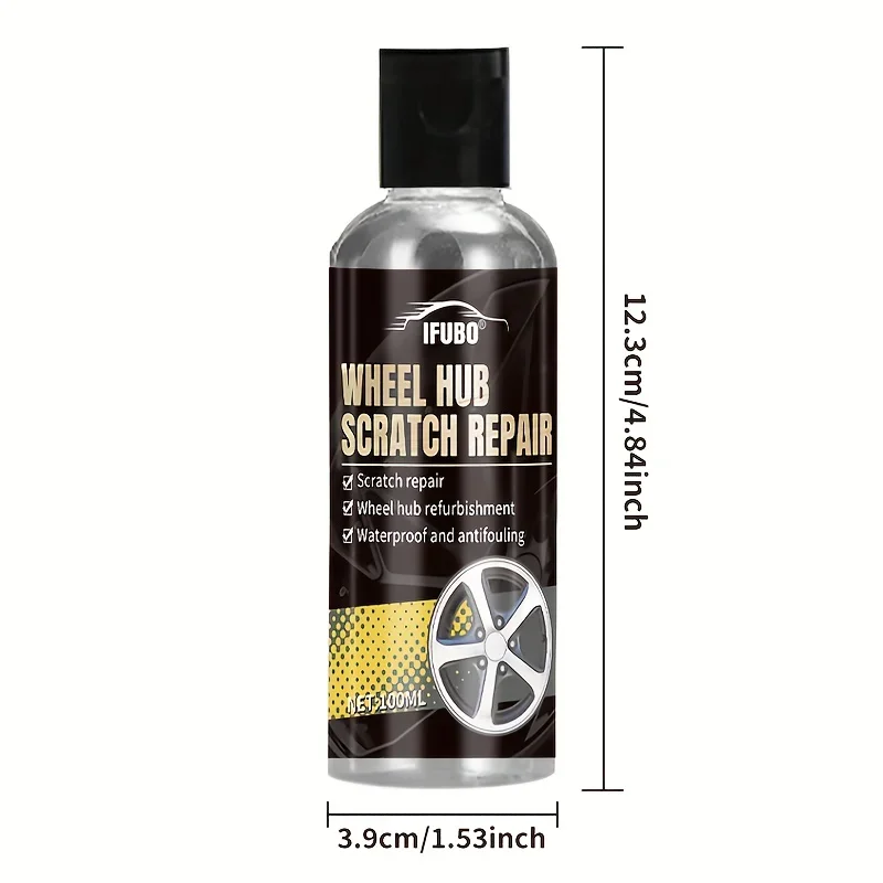 Car rim scratch repair and polishing kit - restore gloss and remove oxidation from tire edges