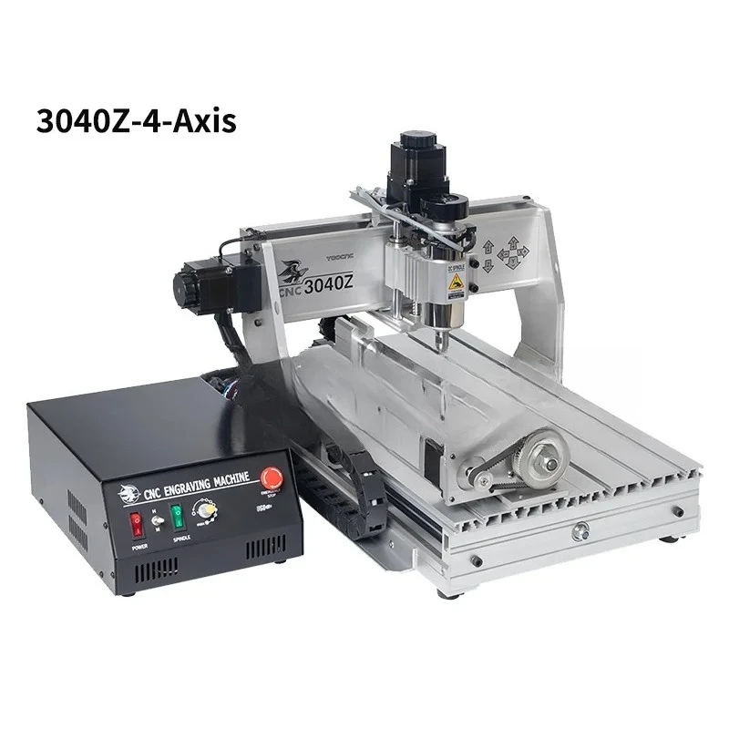 4 Axis 3040 CNC Router 3 Axis Wood Engraving Drilling Milling Cutting Machine 300*400mm USB Wirh Handle Wheel Carving Cutter