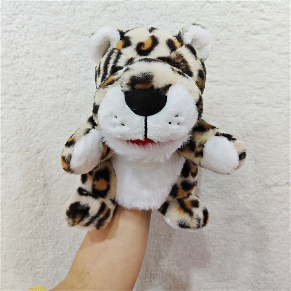 Jungle Animal Animal Hand Puppets Movable Mouth Monkey Leopard Plush Hand Doll Soft Plush Giraffe Tiger Imaginative Play