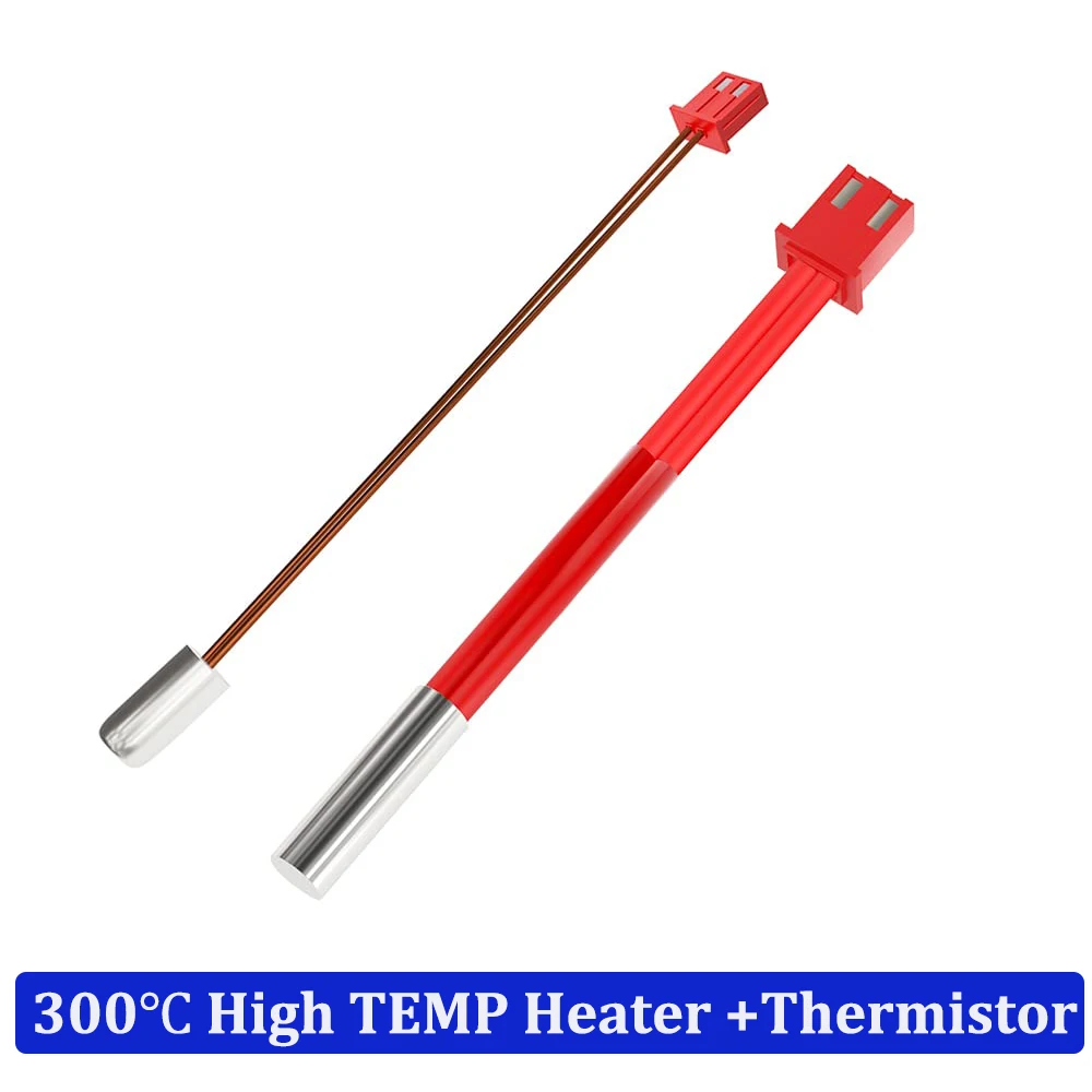 4 sztuk 100K czujnik temperatury termistora XH1.25 Terminal 3D części drukarki 24V 40W grzałka patronowa XH2.54 dla Ender-3 S1 Hotend