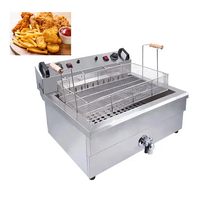 Good Quality Commercial Stainless Steel 30L electric Deep Fryer Used for French fries and fried chicken Fryer