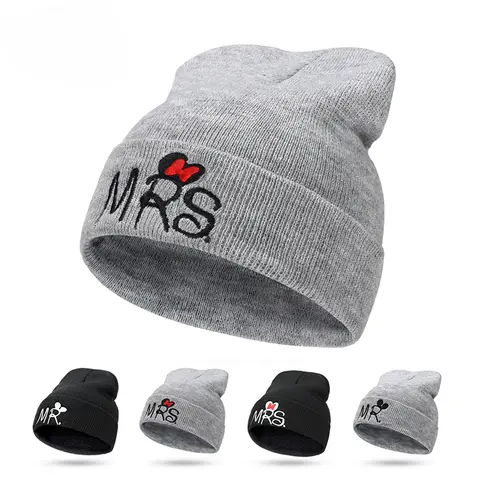 Disney Anime Cappello lavorato a maglia Berretto invernale Cartoon Waflera Cappello di Topolino per bambini Baby Minnie Cappelli lavorati a maglia Bambini Berretti caldi per cofano