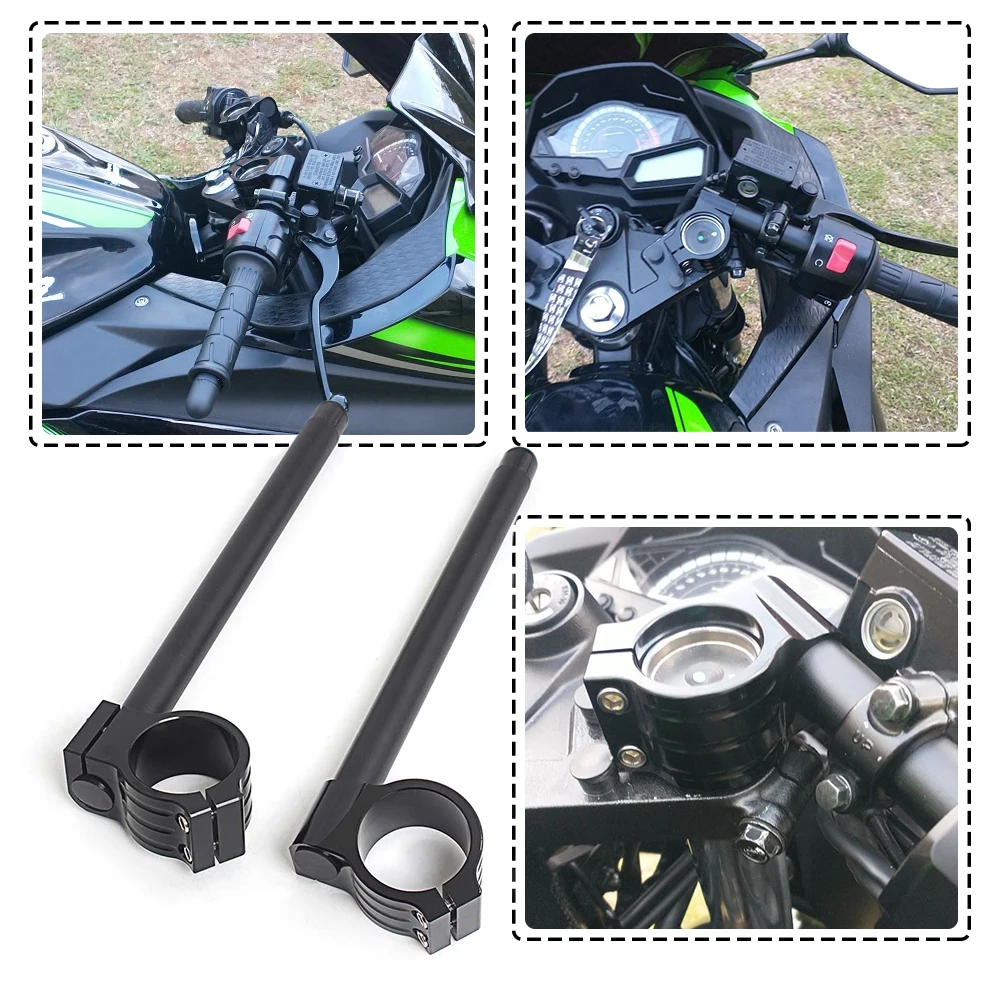 

Handlebars Handle Bar Cafe Racer Clip On Ons Fork 31 32 33 35 36 37 38 39 40 41 43 45 47 48 50 51MM Rised Riser Clamp Motorcycle